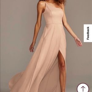 Crepe back Satin one shoulder bridesmaid dress